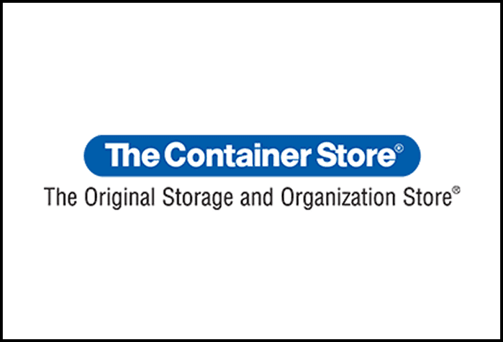 The Container Store logo and slogan.