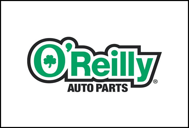 O'Reilly Auto Parts logo with shamrock.