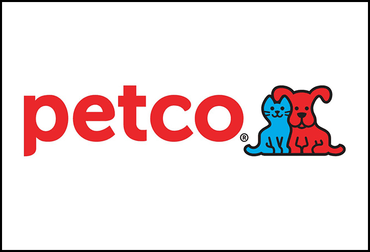 Petco logo with cat and dog.